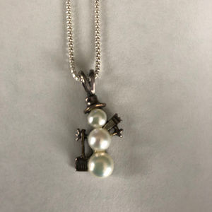 Snowman Pendant Necklace SOLD